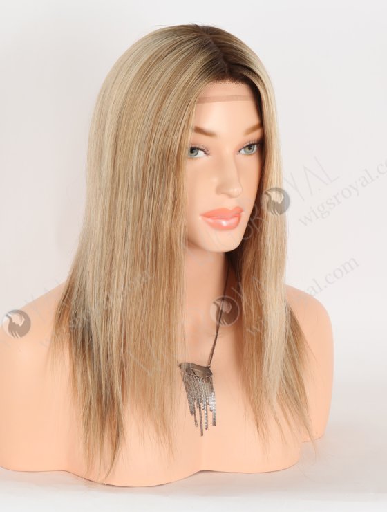 In Stock European Virgin Hair 14" Straight T4#/8/22/60# Color Silk Top Gripper Wig GRP-08128-31053