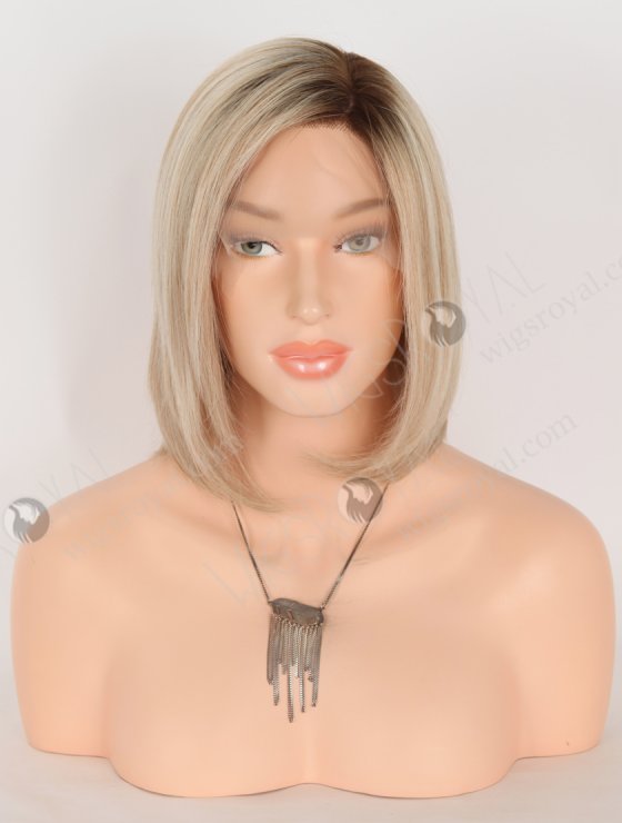 Highlight Color With Brown Root Bob Straight Human Hair Lace Front Wigs WR-CLF-075-31102