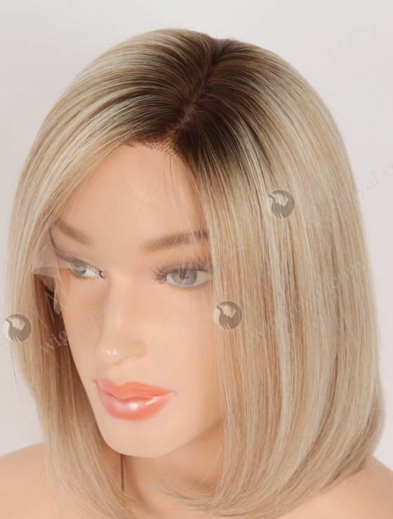 Highlight Color With Brown Root Bob Straight Human Hair Lace Front Wigs WR-CLF-075-31105