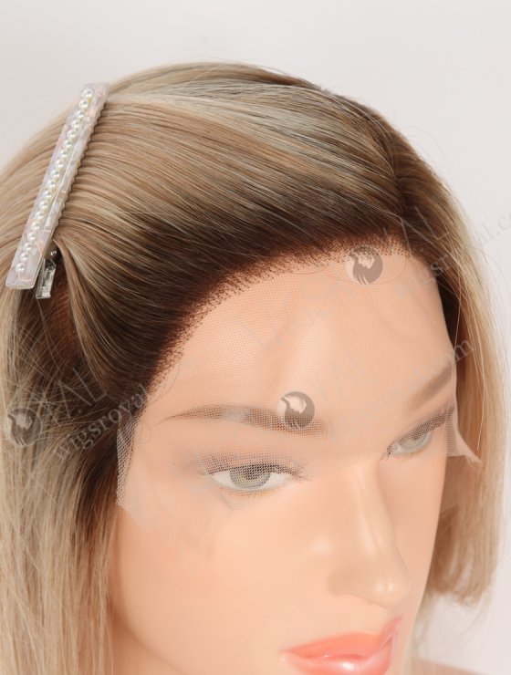 Highlight Color With Brown Root Bob Straight Human Hair Lace Front Wigs WR-CLF-075-31110