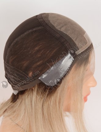 Highlight Color With Brown Root Bob Straight Human Hair Lace Front Wigs WR-CLF-075