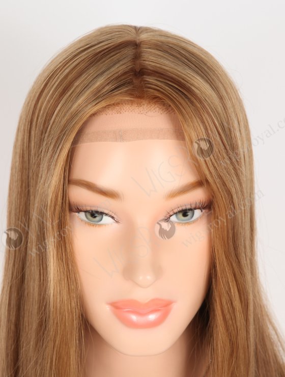 In Stock European Virgin Hair 14" All One Length Straight 8/6/9# Highlights Color Silk Top Gripper Wig GRP-08117-31133