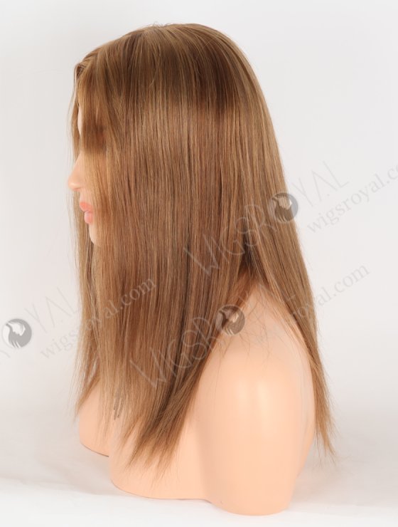 In Stock European Virgin Hair 14" All One Length Straight 8/6/9# Highlights Color Silk Top Gripper Wig GRP-08117-31137