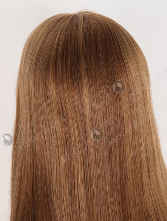 In Stock European Virgin Hair 14" All One Length Straight 8/6/9# Highlights Color Silk Top Gripper Wig GRP-08117-31139