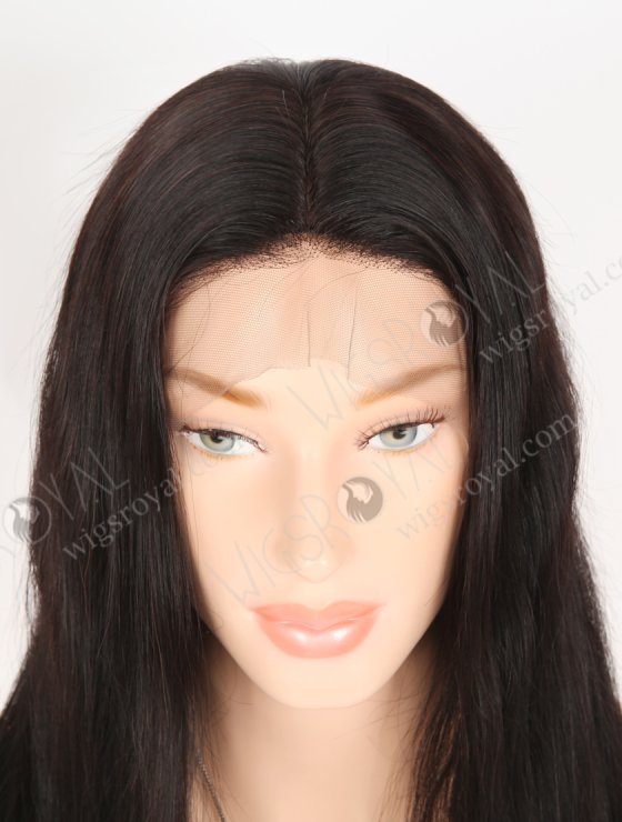 In Stock Indian Remy Hair 16" Straight Color #1b Silk Top Full Lace Wig STW-068-31207