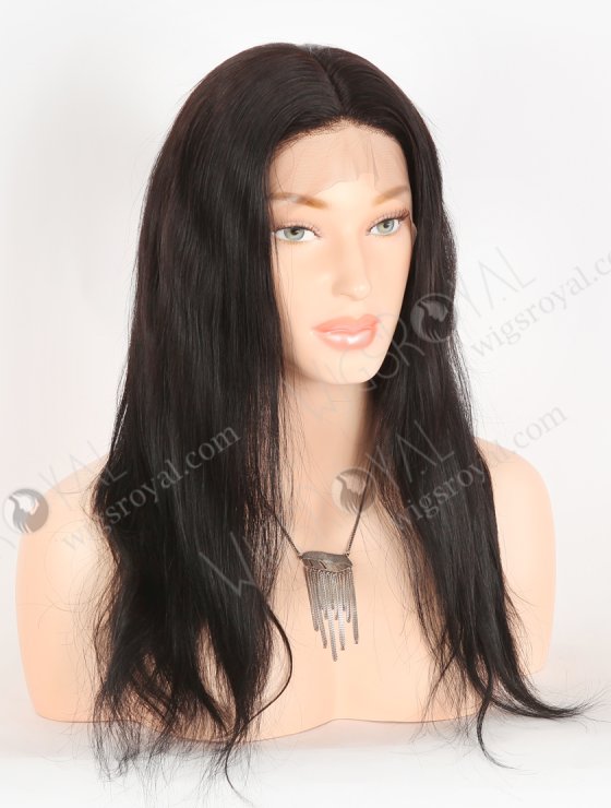In Stock Indian Remy Hair 16" Straight Color #1b Silk Top Full Lace Wig STW-068-31208