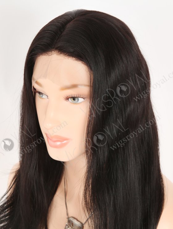 In Stock Indian Remy Hair 16" Straight Color #1b Silk Top Full Lace Wig STW-068-31210