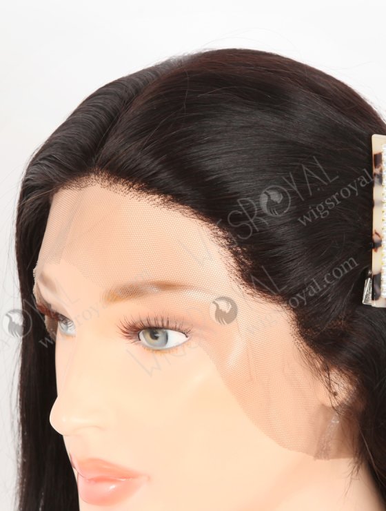 In Stock Indian Remy Hair 16" Straight Color #1b Silk Top Full Lace Wig STW-068-31216