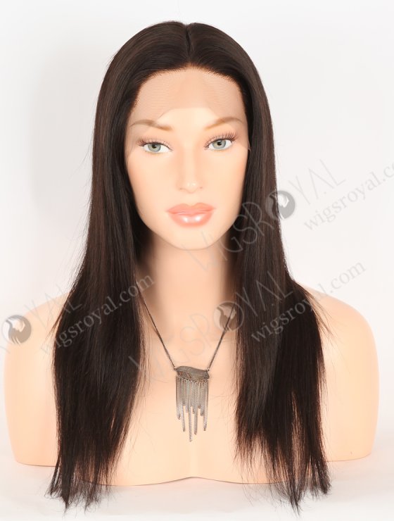 In Stock Malaysian Virgin Hair 16" Straight Natural Color Silk Top Full Lace Wig STW-301-31231
