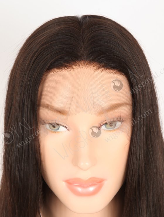 In Stock Brazilian Virgin Hair 18" Straight Natural Color Silk Top Full Lace Wig STW-411-31280