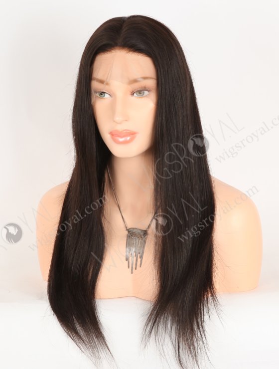 In Stock Brazilian Virgin Hair 18" Straight Natural Color Silk Top Full Lace Wig STW-411-31282