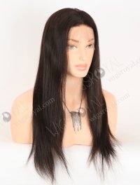 In Stock Brazilian Virgin Hair 18" Straight Natural Color Silk Top Full Lace Wig STW-411