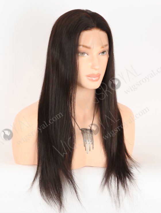 In Stock Brazilian Virgin Hair 18" Straight Natural Color Silk Top Full Lace Wig STW-411