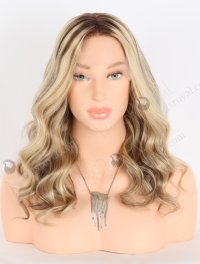 Attractive Blonde Lace Front Wig With Brown Highlights RLF-08022