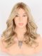Pre Plucked Glueless Lace Front Wigs for Beginners 16 Inch Blonde with Brown Highlights Wavy Hair RLF-08021