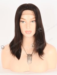 High quality Human Hair Wigs for Bald Women | 12 Inch Natural Black Natural Scalp Silk Top Gripper Wig GRP-08101