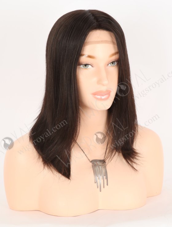 High quality Human Hair Wigs for Bald Women | 12 Inch Natural Black Natural Scalp Silk Top Gripper Wig GRP-08101-31463
