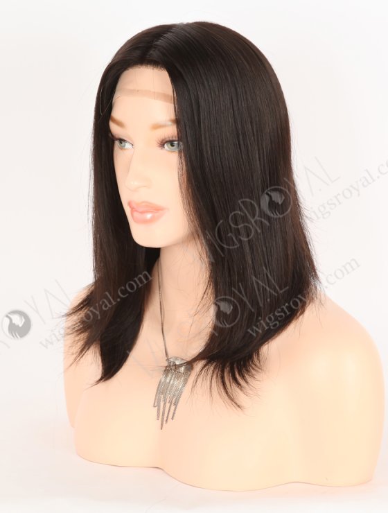 High quality Human Hair Wigs for Bald Women | 12 Inch Natural Black Natural Scalp Silk Top Gripper Wig GRP-08101-31462