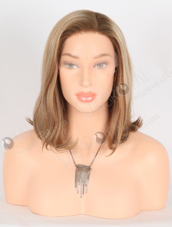 Gorgeous 10 Inch Bob Wig Darker Roots Brown Hair with Blonde Highlights GRD-08031