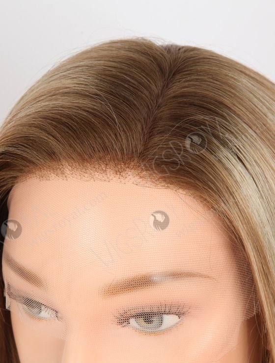 Gorgeous 10 Inch Bob Wig Darker Roots Brown Hair with Blonde Highlights GRD-08031-31552