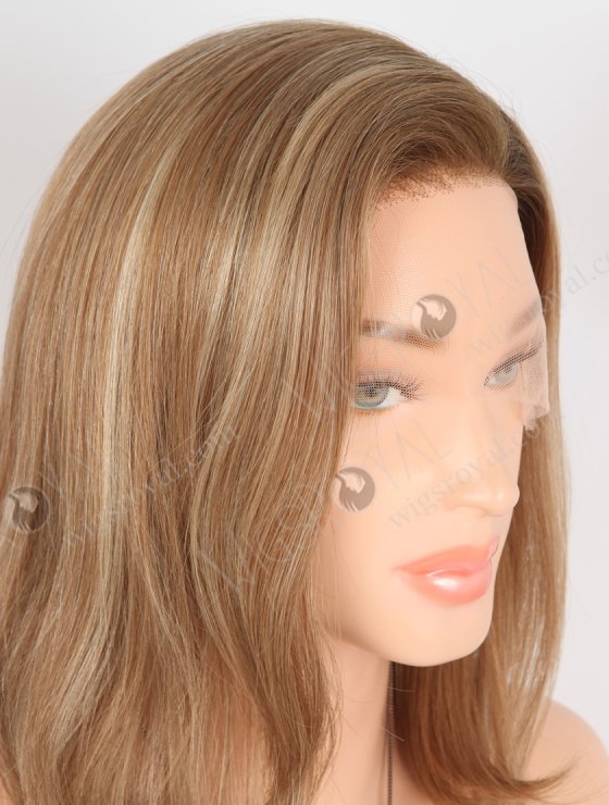 Gorgeous 10 Inch Bob Wig Darker Roots Brown Hair with Blonde Highlights GRD-08031-31553
