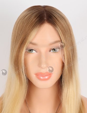 Realistic Human Hair Wigs Caucasiaon 12 Inch Brown to Blonde Ombre Wigs for Small Heads GRD-08029