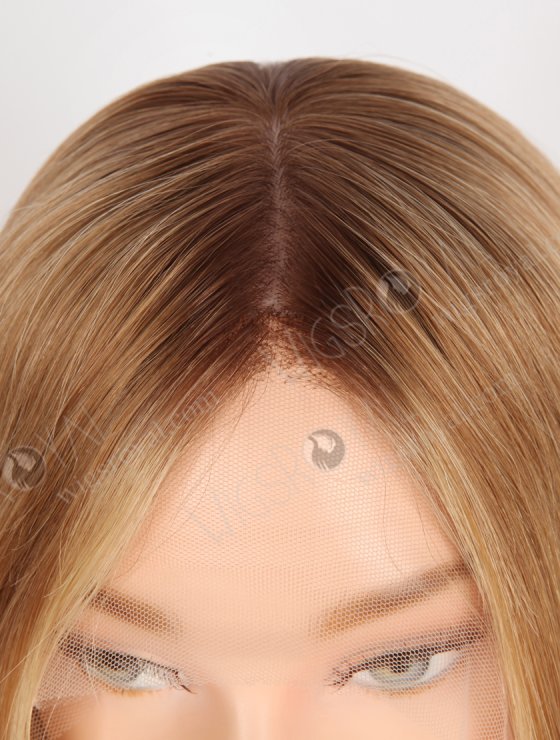 Realistic Human Hair Wigs Caucasiaon 12 Inch Brown to Blonde Ombre Wigs for Small Heads GRD-08029-31540