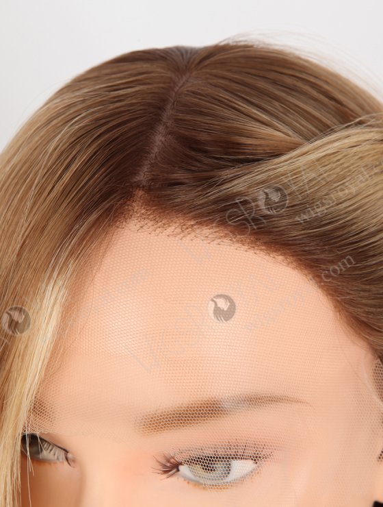 Realistic Human Hair Wigs Caucasiaon 12 Inch Brown to Blonde Ombre Wigs for Small Heads GRD-08029-31543