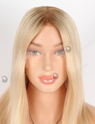 Realistic Shoulder Length Brown Roots Blonde Hair Wigs for Women with Thinning Hair GRD-08030