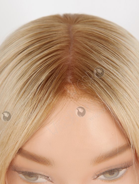 Realistic Shoulder Length Brown Roots Blonde Hair Wigs for Women with Thinning Hair GRD-08030-31547