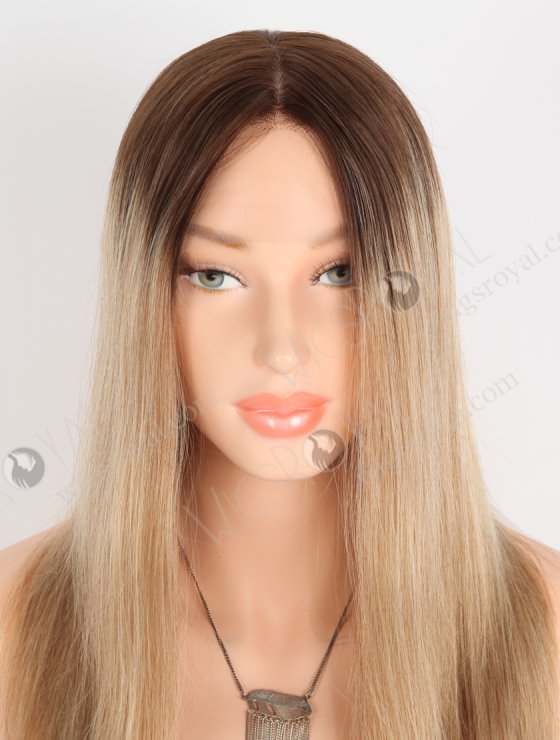 Best Quality Ombre Human Hair Wigs for Hair Loss 14 Inch Full Hand Tied Silk Top Glueless Cap GRD-08028-31535
