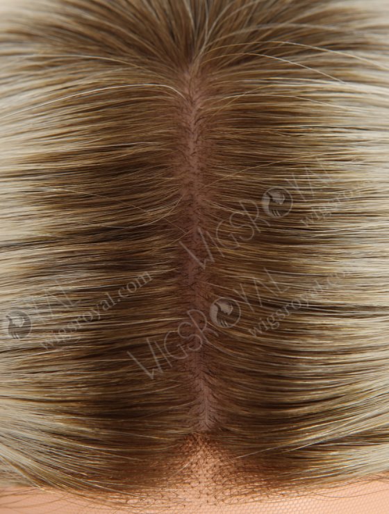 Hidden Knots Beach Wave Brown Root With White Color Silk Top Glueless Wig GRD-08010-31507