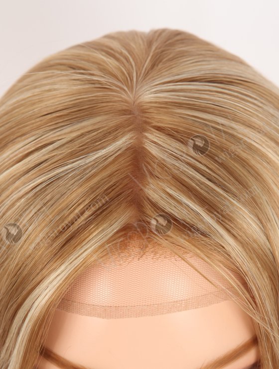 In Stock European Virgin Hair 14" Straight 8# with 22# Highlights Color Silk Top Gripper Wig GRP-08119-31708