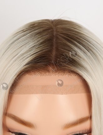 White Medical Wig With Roots Color For Women GRP-08123