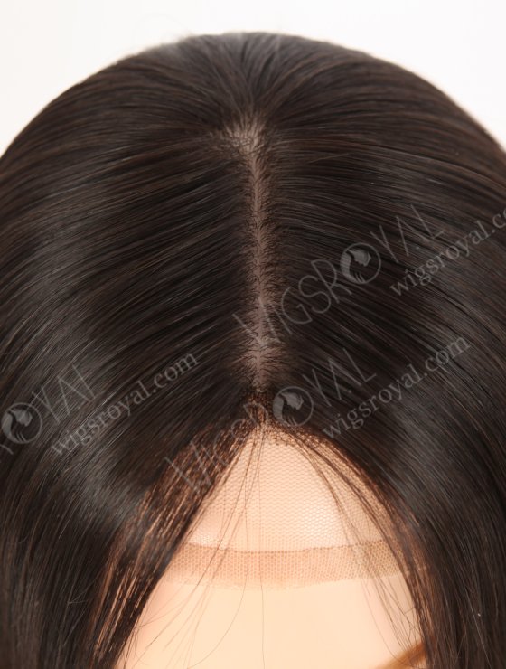 High quality Human Hair Wigs for Bald Women | 12 Inch Natural Black Natural Scalp Silk Top Gripper Wig GRP-08101-31662