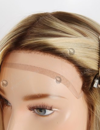 Natural Looking Hairline Brown Hair With Highlights Gripper Wig for Alopecia GRP-08016