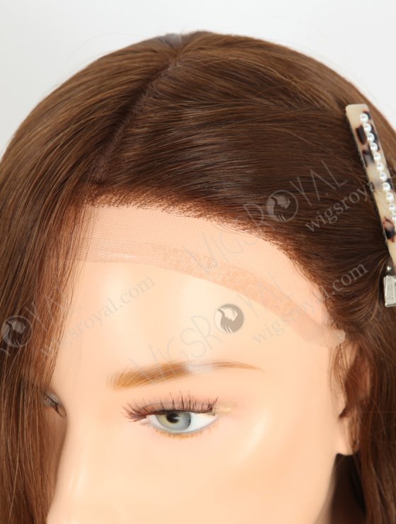 In Stock European Virgin Hair 16" All One Length Straight 4# Color Silk Top Gripper Wig GRP-08105-31677