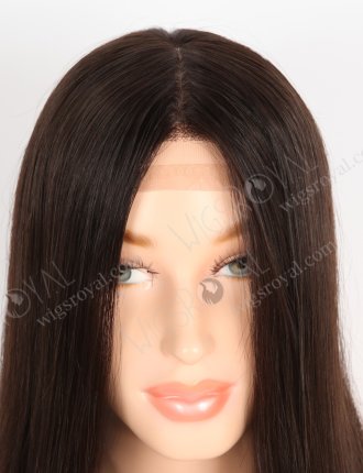In Stock European Virgin Hair 14" All One Length Straight 2# Color Silk Top Gripper Wig GRP-08104