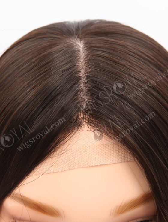 Best Raw Virgin Hair Silk Top Medical Wigs for Cancer Patients 16 Inches Natural Brown Color GRP-08110-31685