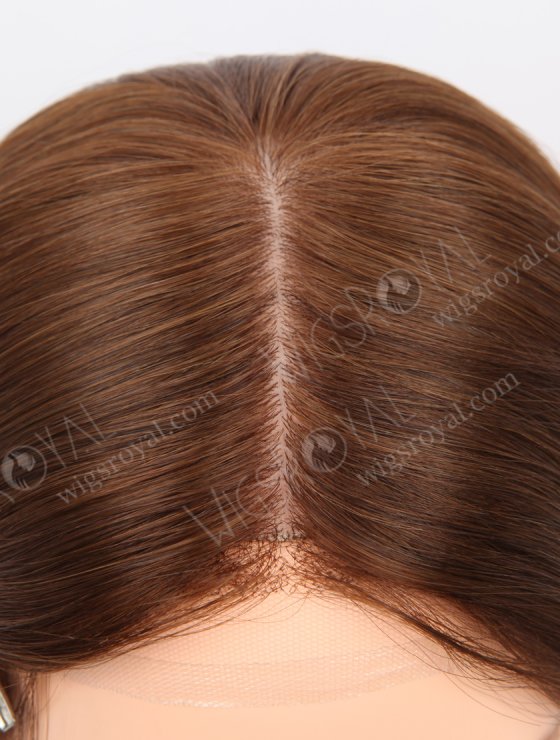 In Stock European Virgin Hair 16" All One Length Straight 4# Color Silk Top Gripper Wig GRP-08105-31678