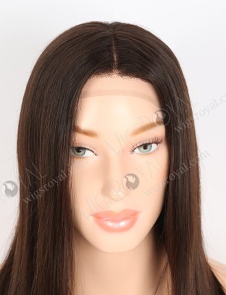 Natural Looking Wigs for Alopecia Best Quality 16 Inch Natural Brown Raw Virgin Hair Medical Gripper Wigs GRP-08022