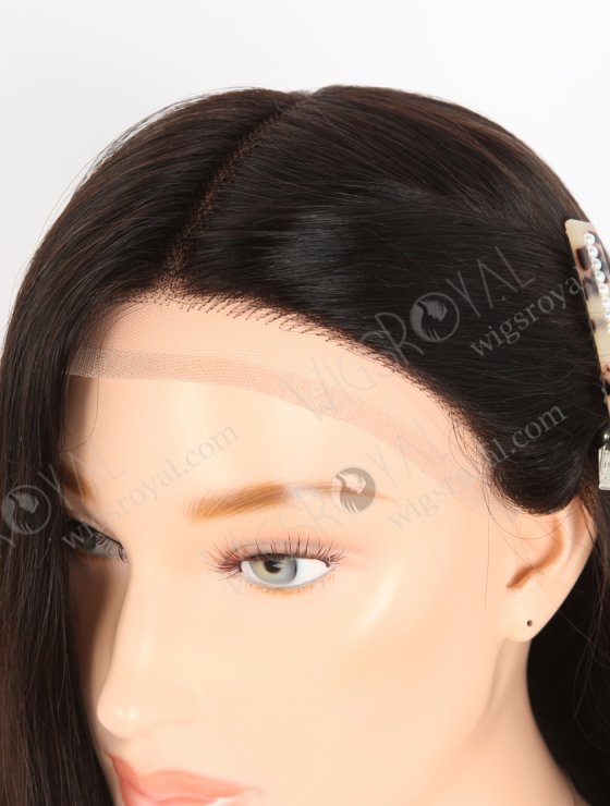 In Stock European Virgin Hair 16" Natural Straight Natural Black Color Gripper Wig GRP-08020-31650