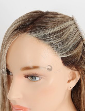 Face-Framing Highlight Hairline Bob Style Mono Top Glueless Wig GLM-08011