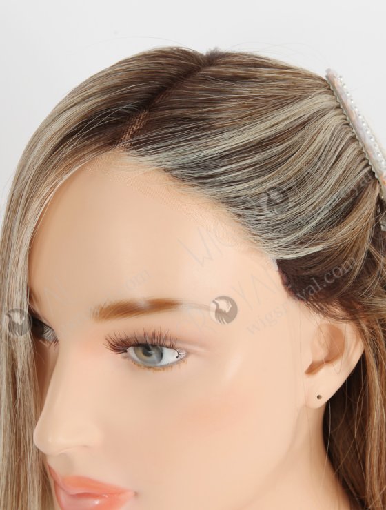 Face-Framing Highlight Hairline Bob Style Mono Top Glueless Wig GLM-08011-31743