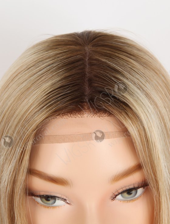 High Quality Wigs for Bald Women 14 Inches Beautiful Brown and Blonde Highlights GRP-08128-31729