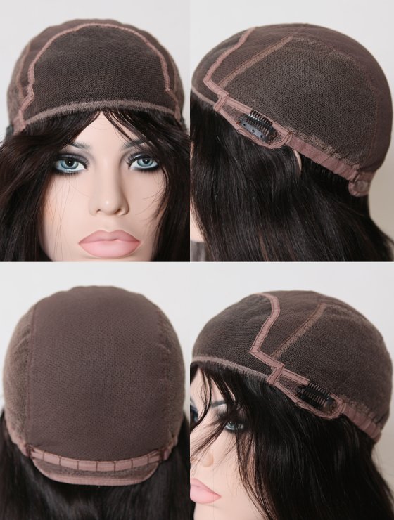 Indian Virgin Human Hair Italian Yaki Hair All Hand-tied Glueless Wig WR-GL-047-31800