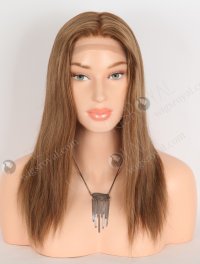In Stock European Virgin Hair 14" All One Length #8/6/9 Highlights Color Straight Silk Top Gripper Wig GRP-08133