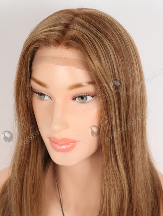 In Stock European Virgin Hair 14" All One Length #8/6/9 Highlights Color Straight Silk Top Gripper Wig GRP-08133-31886