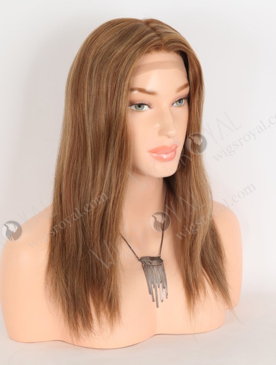 In Stock European Virgin Hair 14" All One Length #8/6/9 Highlights Color Straight Silk Top Gripper Wig GRP-08133-31887