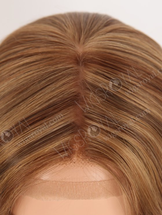 In Stock European Virgin Hair 14" All One Length #8/6/9 Highlights Color Straight Silk Top Gripper Wig GRP-08133-31889